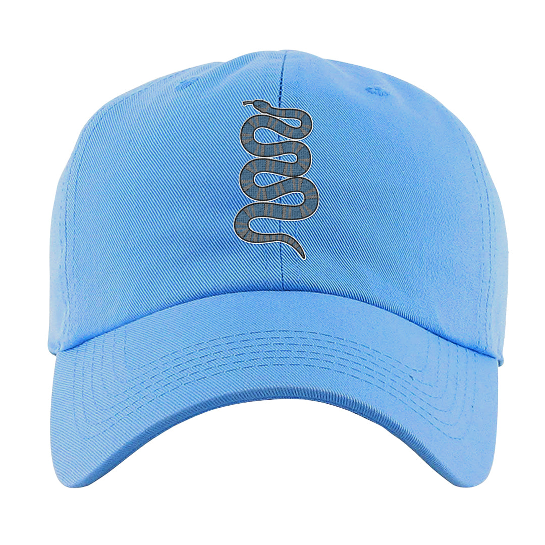 UNC 5s Dad Hat | Coiled Snake, Carolina Blue