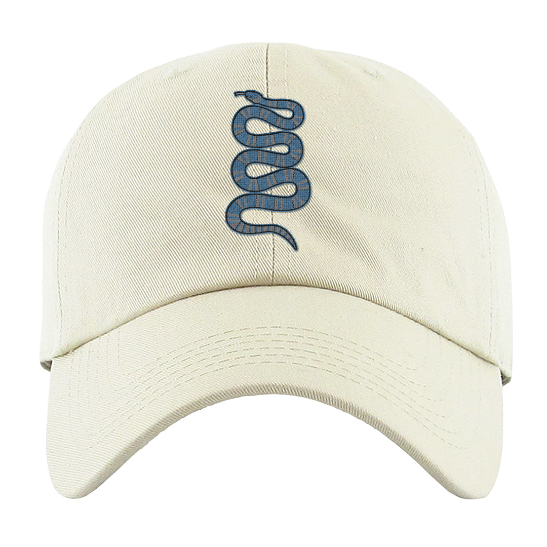 UNC 5s Dad Hat | Coiled Snake, White