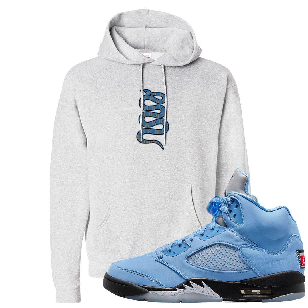 UNC 5s Hoodie | Coiled Snake, Ash