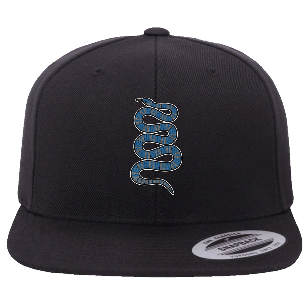 UNC 5s Snapback Hat | Coiled Snake, Black