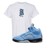 UNC 5s T Shirt | Coiled Snake, Ash