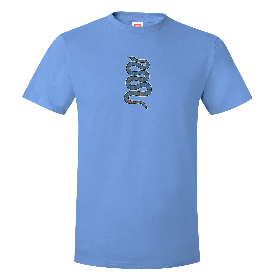 UNC 5s T Shirt | Coiled Snake, Carolina Blue