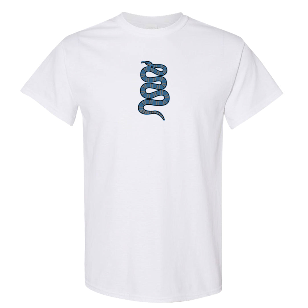 UNC 5s T Shirt | Coiled Snake, White