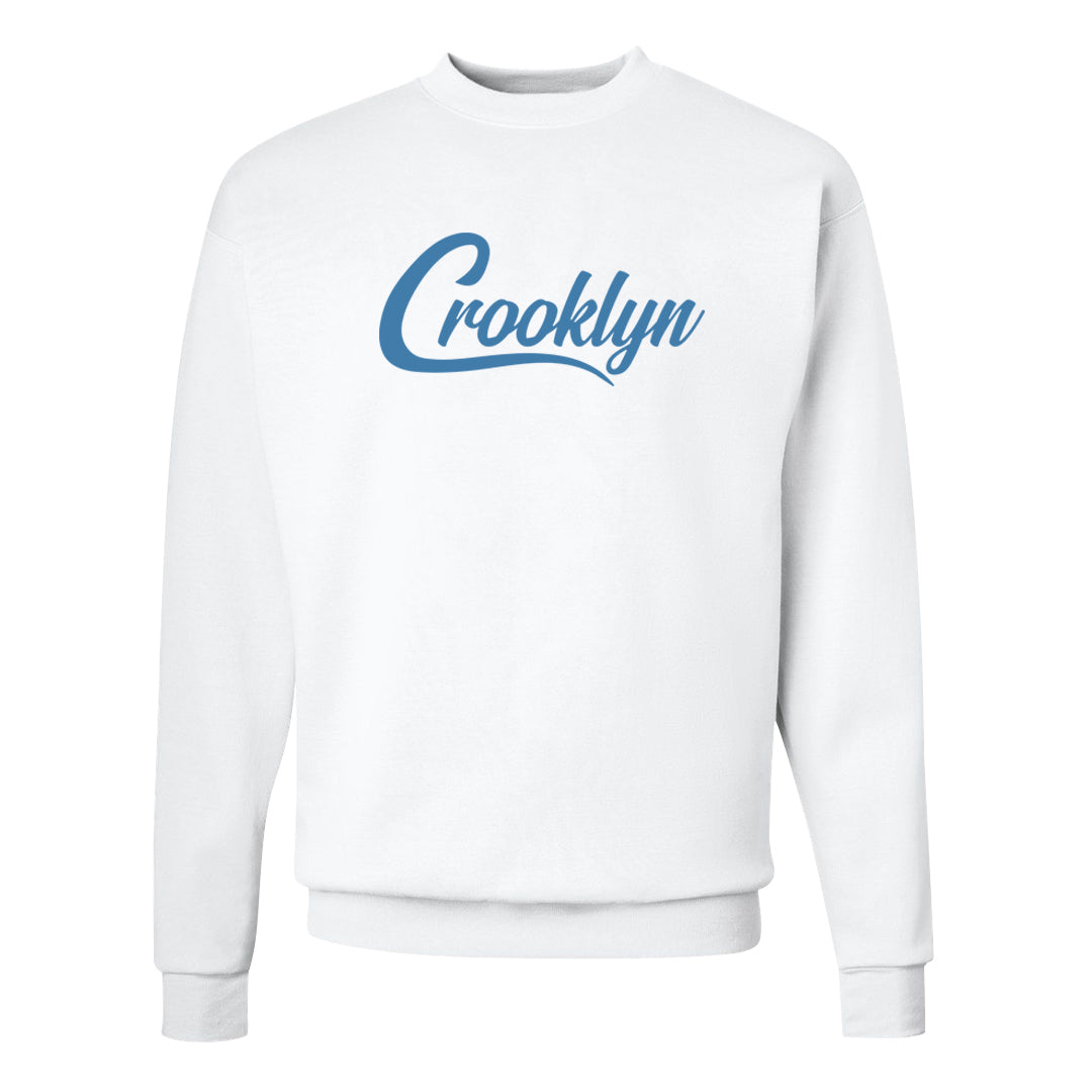 UNC 5s Crewneck Sweatshirt | Crooklyn, White