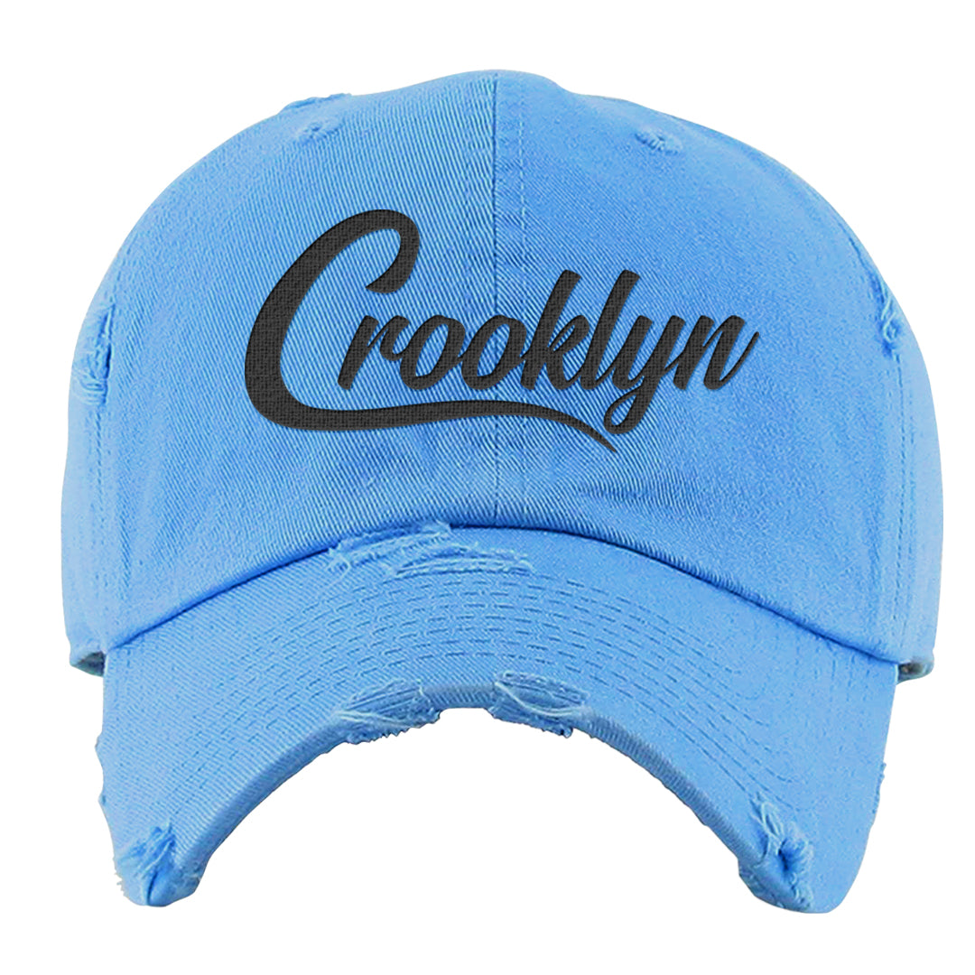 UNC 5s Distressed Dad Hat | Crooklyn, Carolina Blue