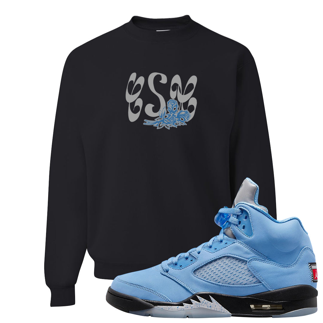 UNC 5s Crewneck Sweatshirt | Certified Sneakerhead, Black