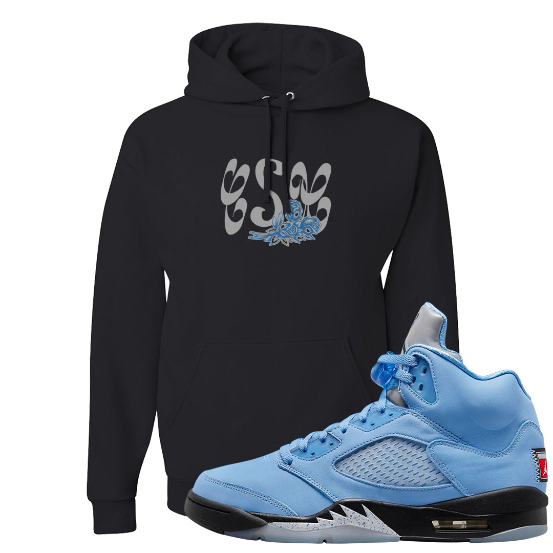 UNC 5s Hoodie | Certified Sneakerhead, Black