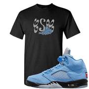 UNC 5s T Shirt | Certified Sneakerhead, Black