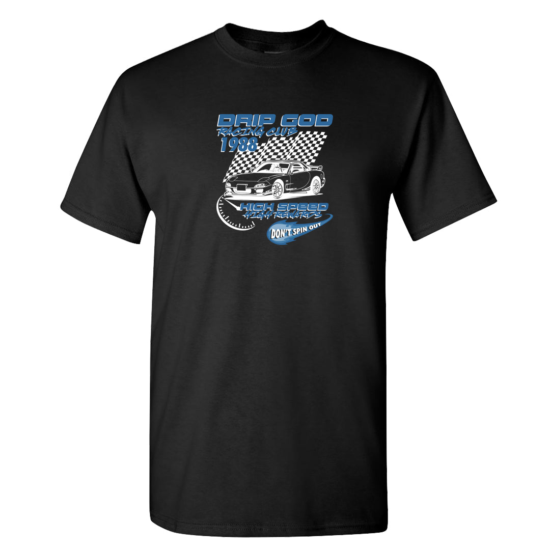 UNC 5s T Shirt | Drip God Racing Club, Black