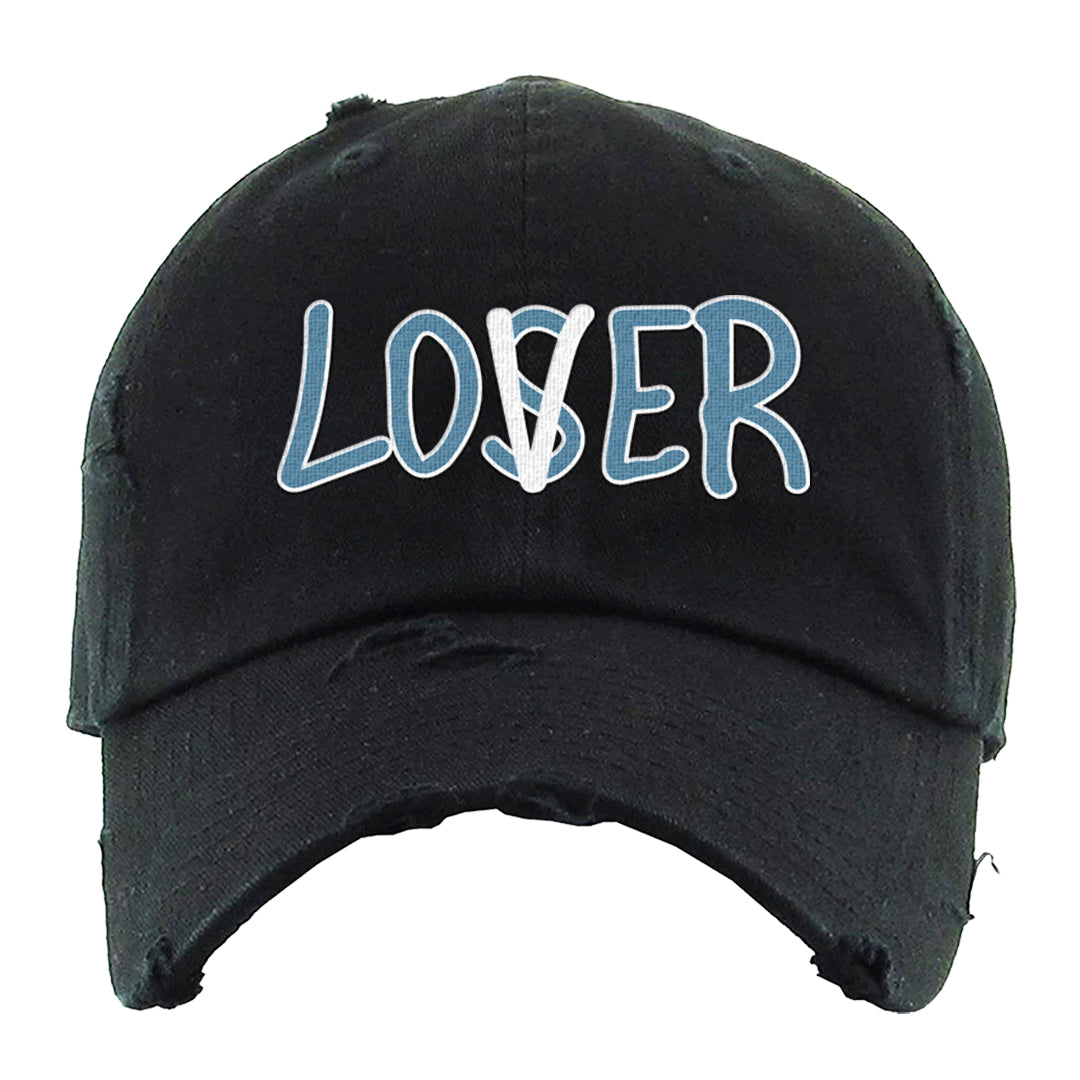 UNC 5s Distressed Dad Hat | Lover, Black