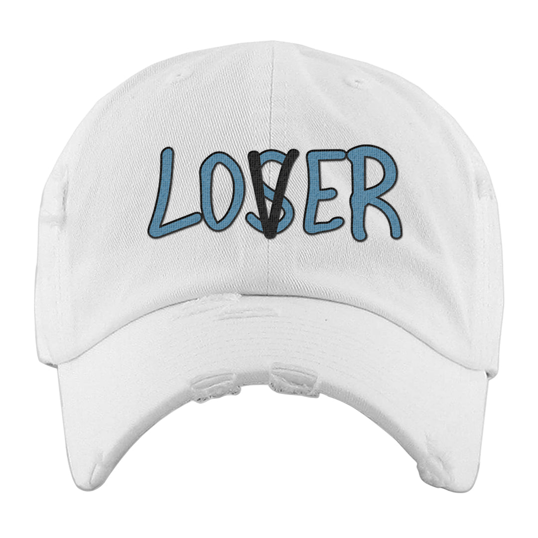 UNC 5s Distressed Dad Hat | Lover, White