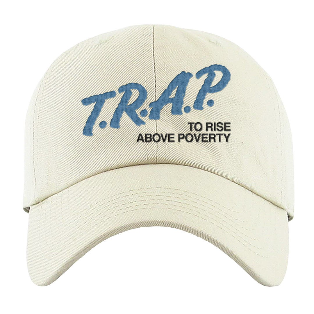 UNC 5s Dad Hat | Trap To Rise Above Poverty, White