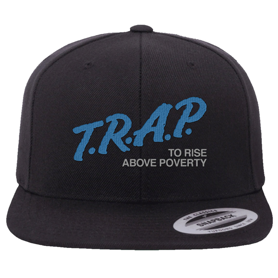 UNC 5s Snapback Hat | Trap To Rise Above Poverty, Black