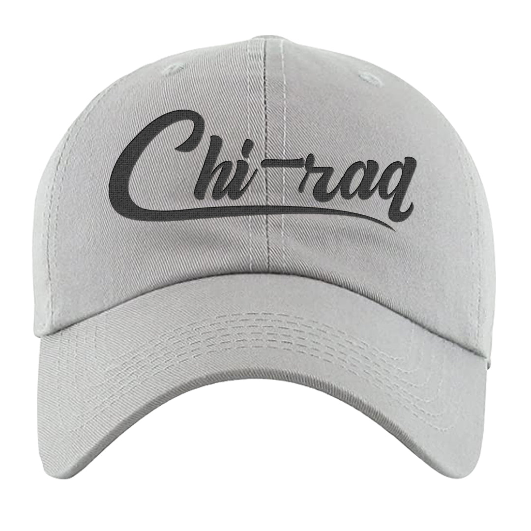 Black Chrome 6s Dad Hat | Chiraq, Light Gray