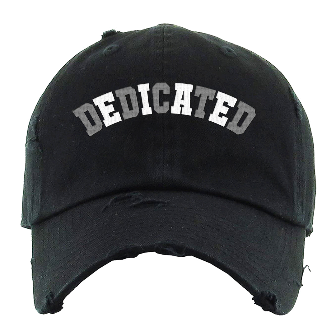 Black Chrome 6s Distressed Dad Hat | Dedicated, Black