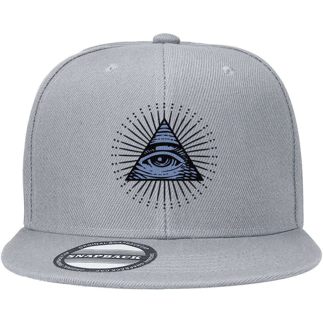 Cool Grey 6s Snapback Hat | All Seeing Eye, Light Gray