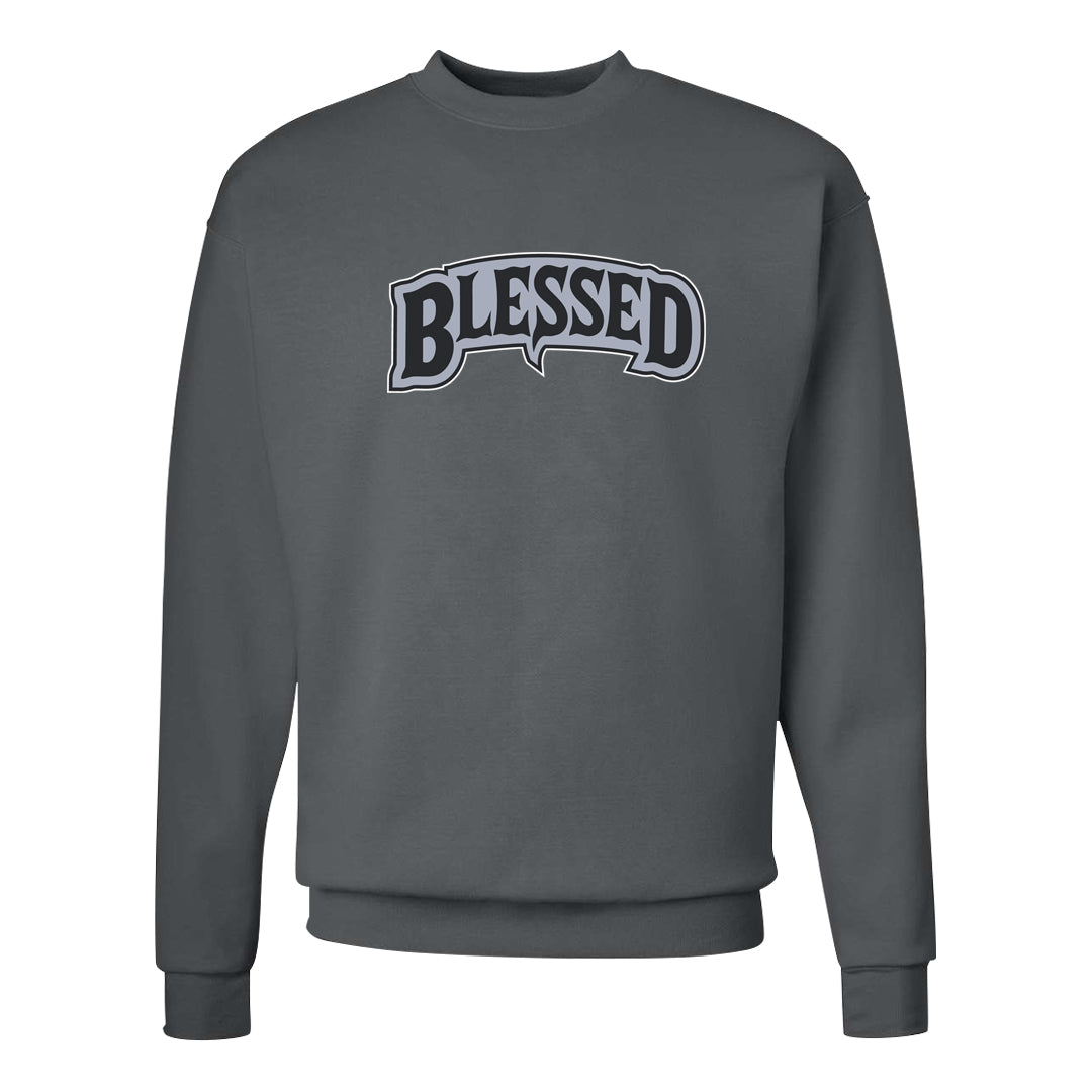 Cool Grey 6s Crewneck Sweatshirt | Blessed Arch, Smoke Grey