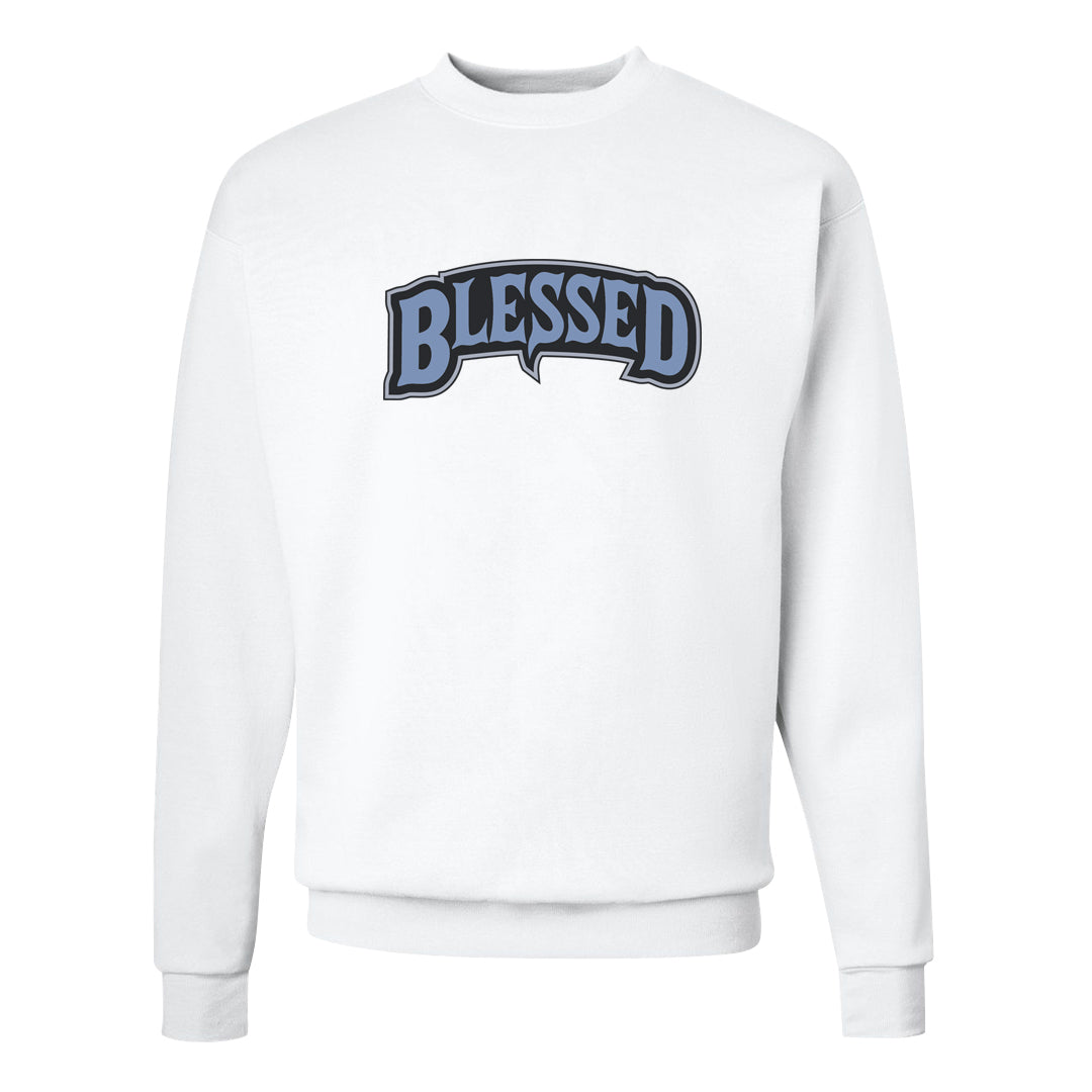 Cool Grey 6s Crewneck Sweatshirt | Blessed Arch, White