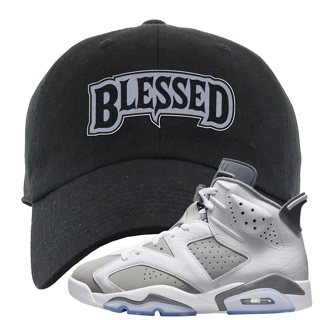 Cool Grey 6s Dad Hat | Blessed Arch, Black