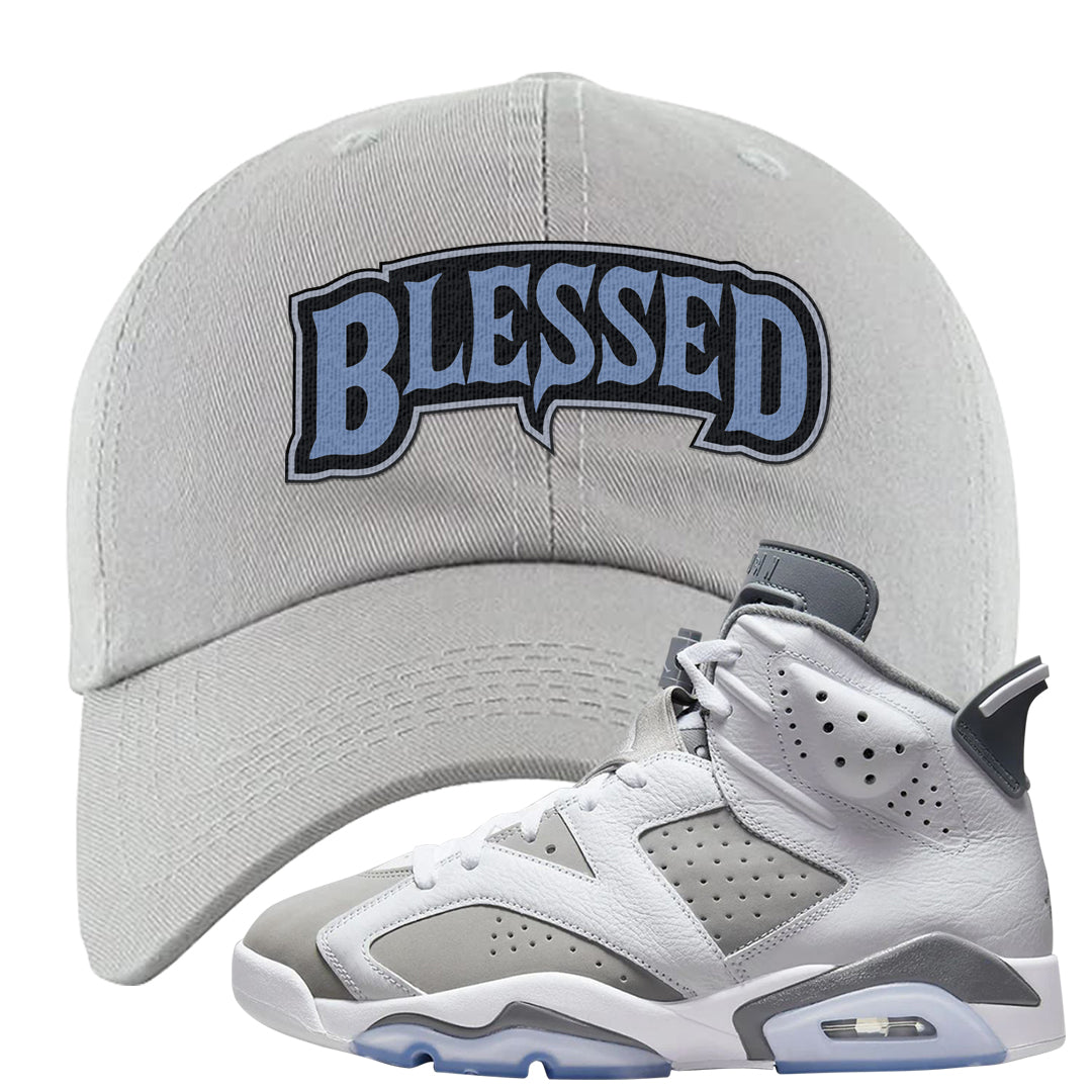 Cool Grey 6s Dad Hat | Blessed Arch, Light Gray