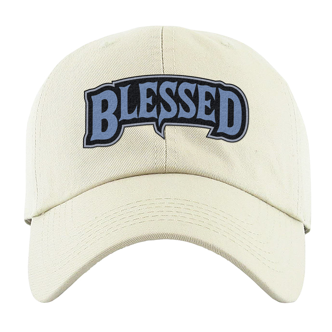 Cool Grey 6s Dad Hat | Blessed Arch, White