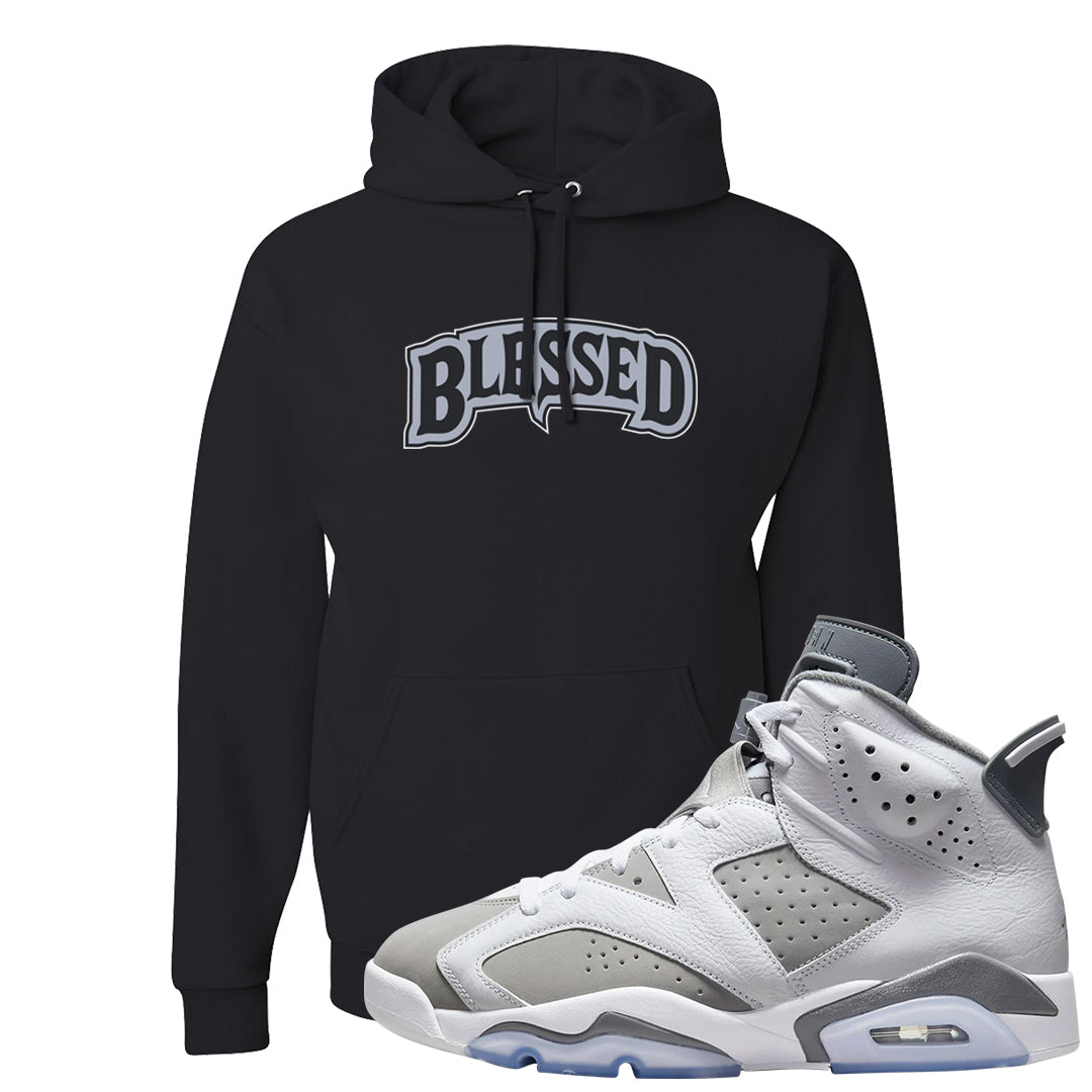 Cool Grey 6s Hoodie | Blessed Arch, Black