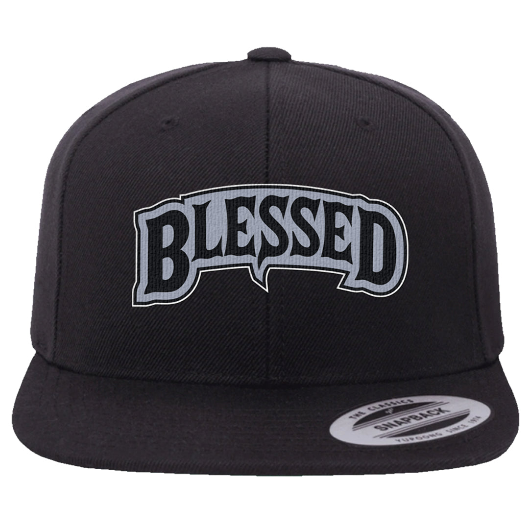 Cool Grey 6s Snapback Hat | Blessed Arch, Black