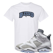 Cool Grey 6s T Shirt | Blessed Arch, White