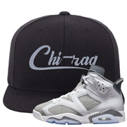 Cool Grey 6s Snapback Hat | Chiraq, Black