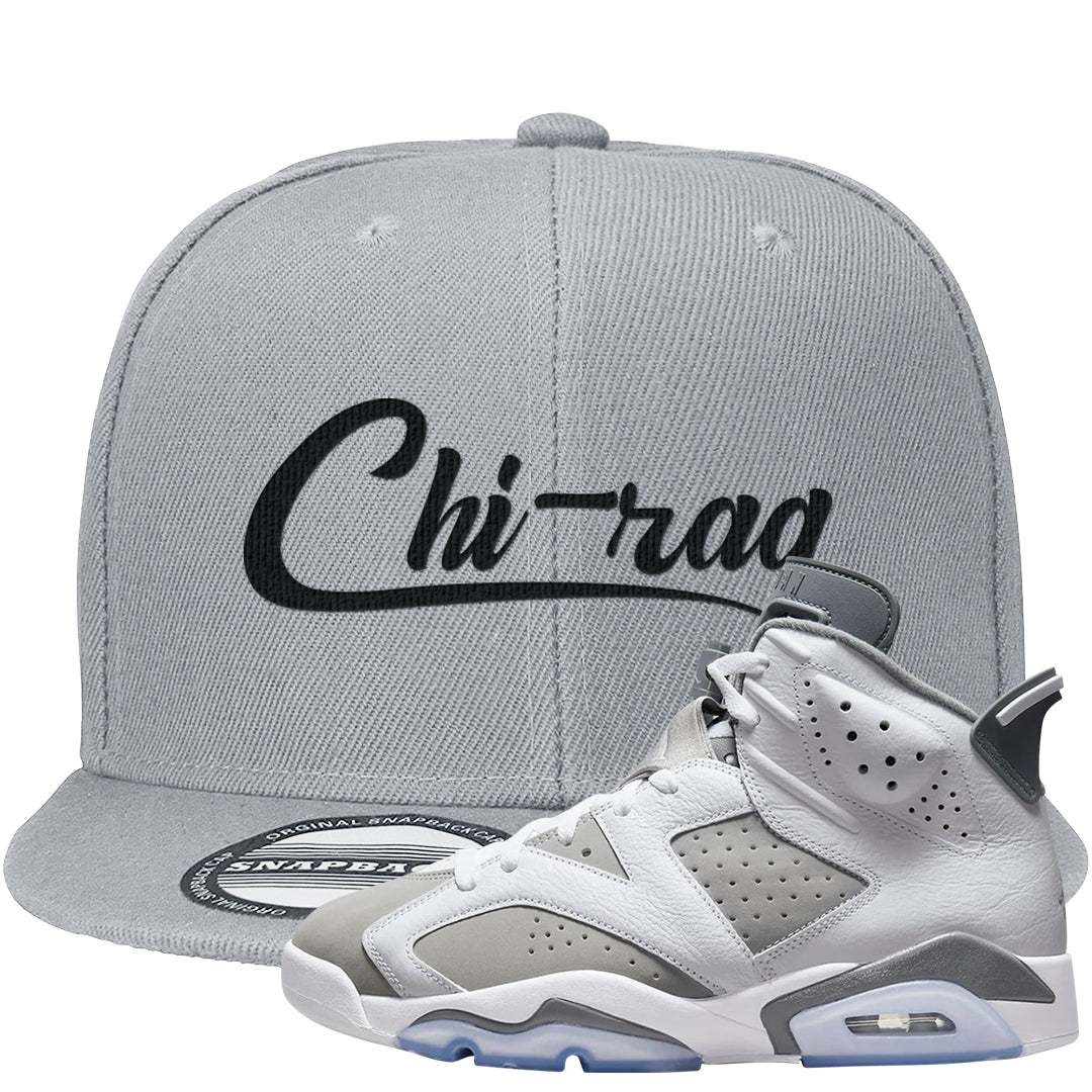 Cool Grey 6s Snapback Hat | Chiraq, Light Gray