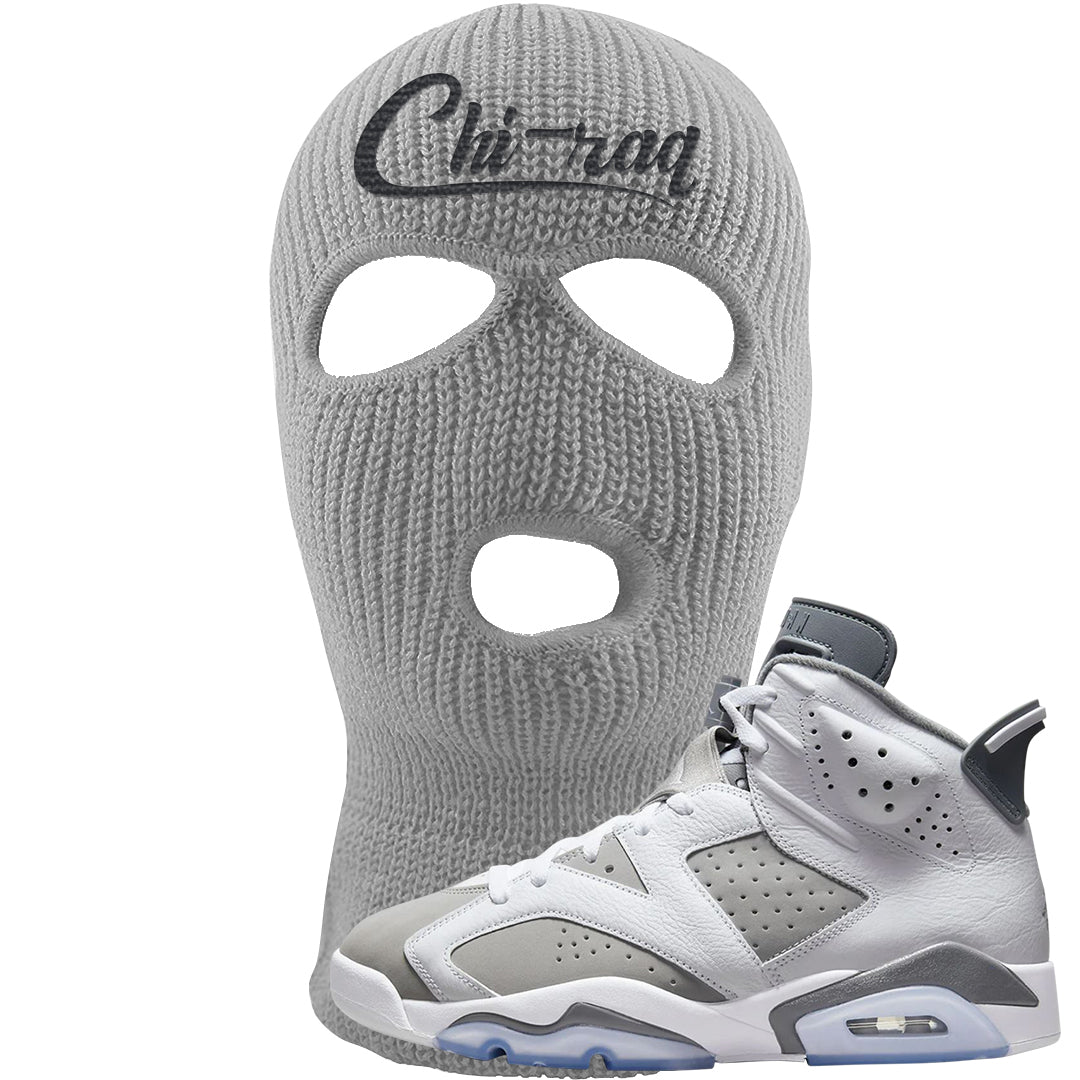 Cool Grey 6s Ski Mask | Chiraq, Light Gray