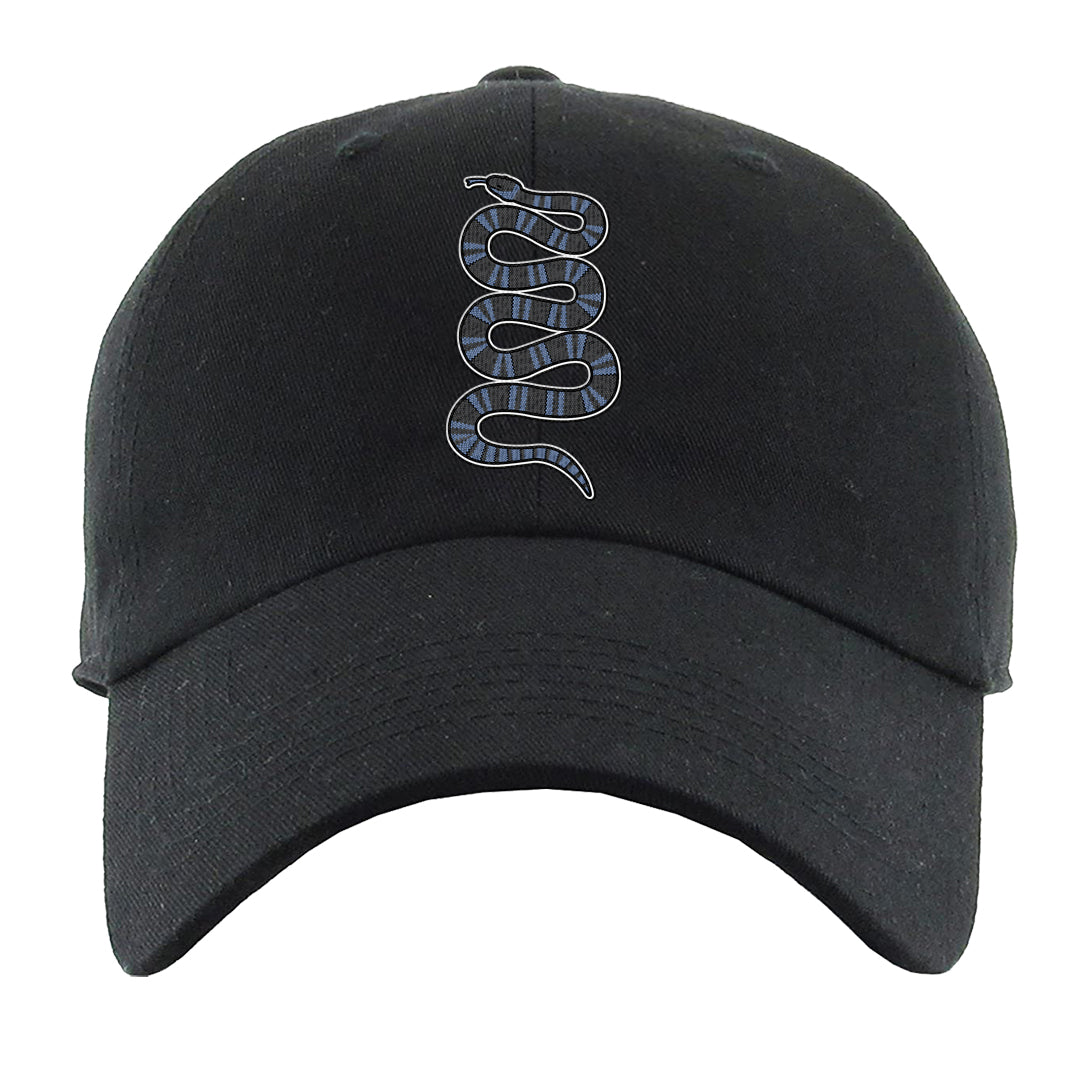 Cool Grey 6s Dad Hat | Coiled Snake, Black