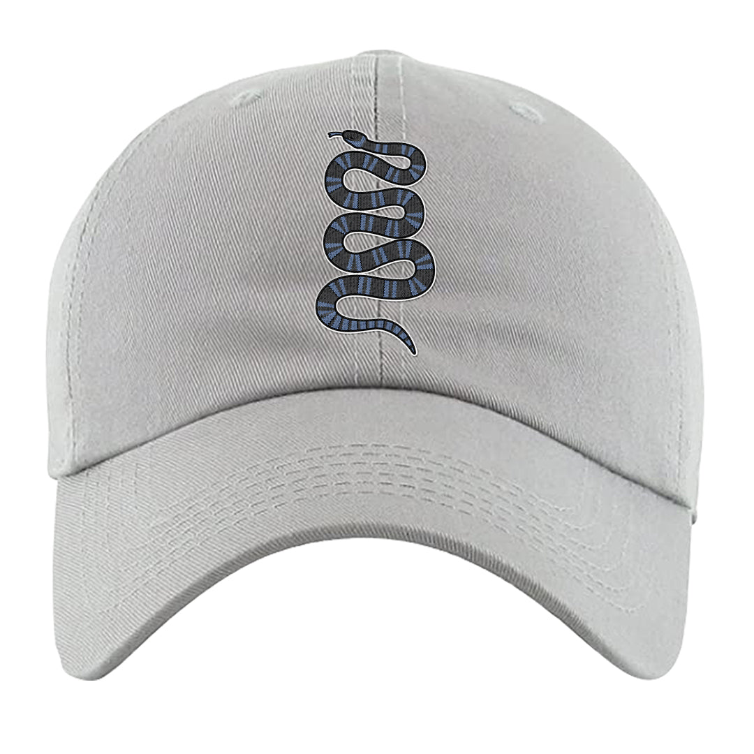Cool Grey 6s Dad Hat | Coiled Snake, Light Gray