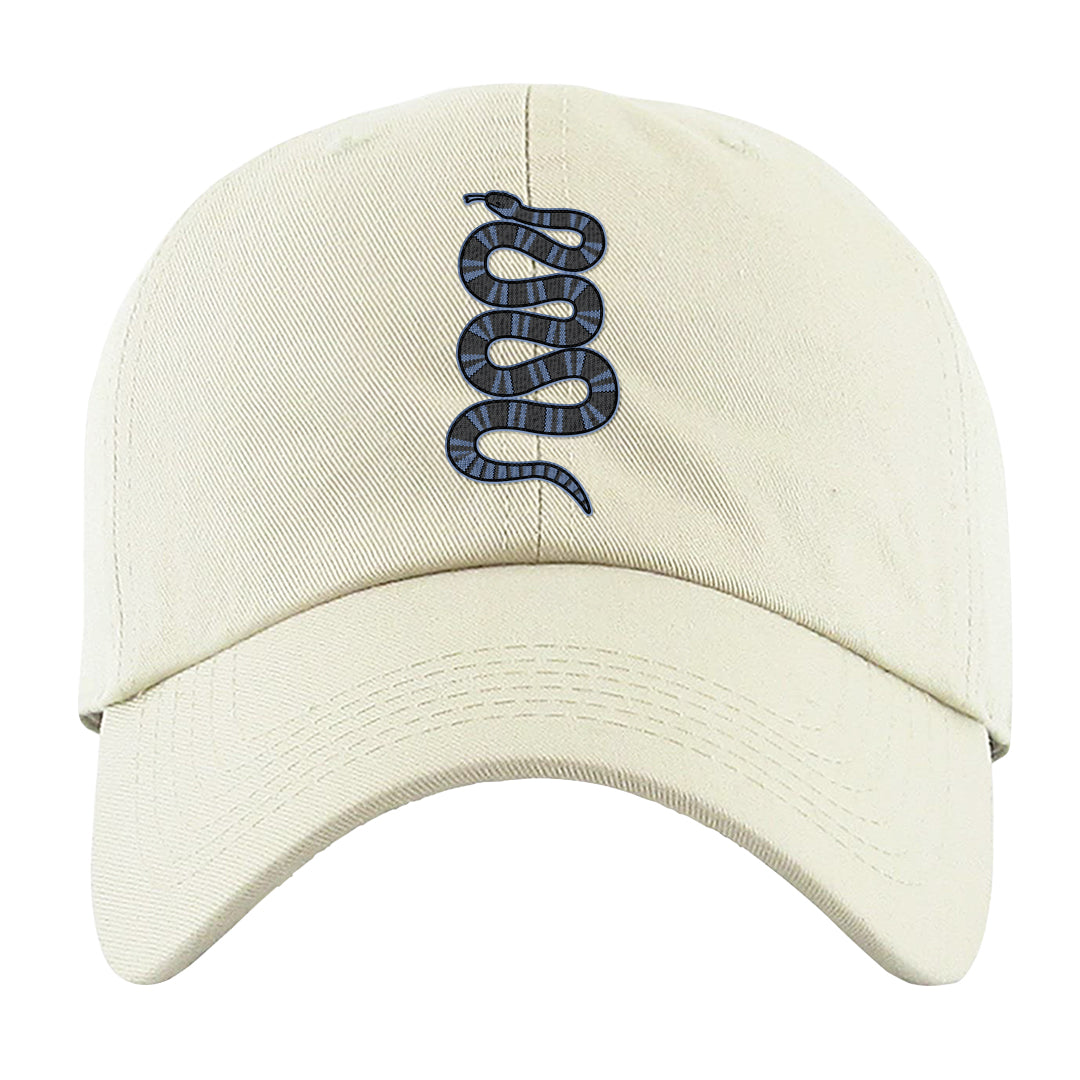 Cool Grey 6s Dad Hat | Coiled Snake, White