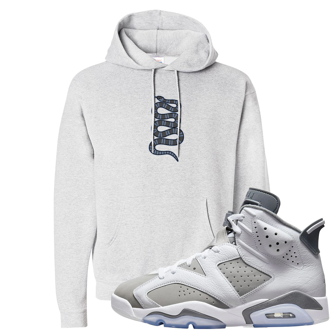 Cool Grey 6s Hoodie | Coiled Snake, Ash
