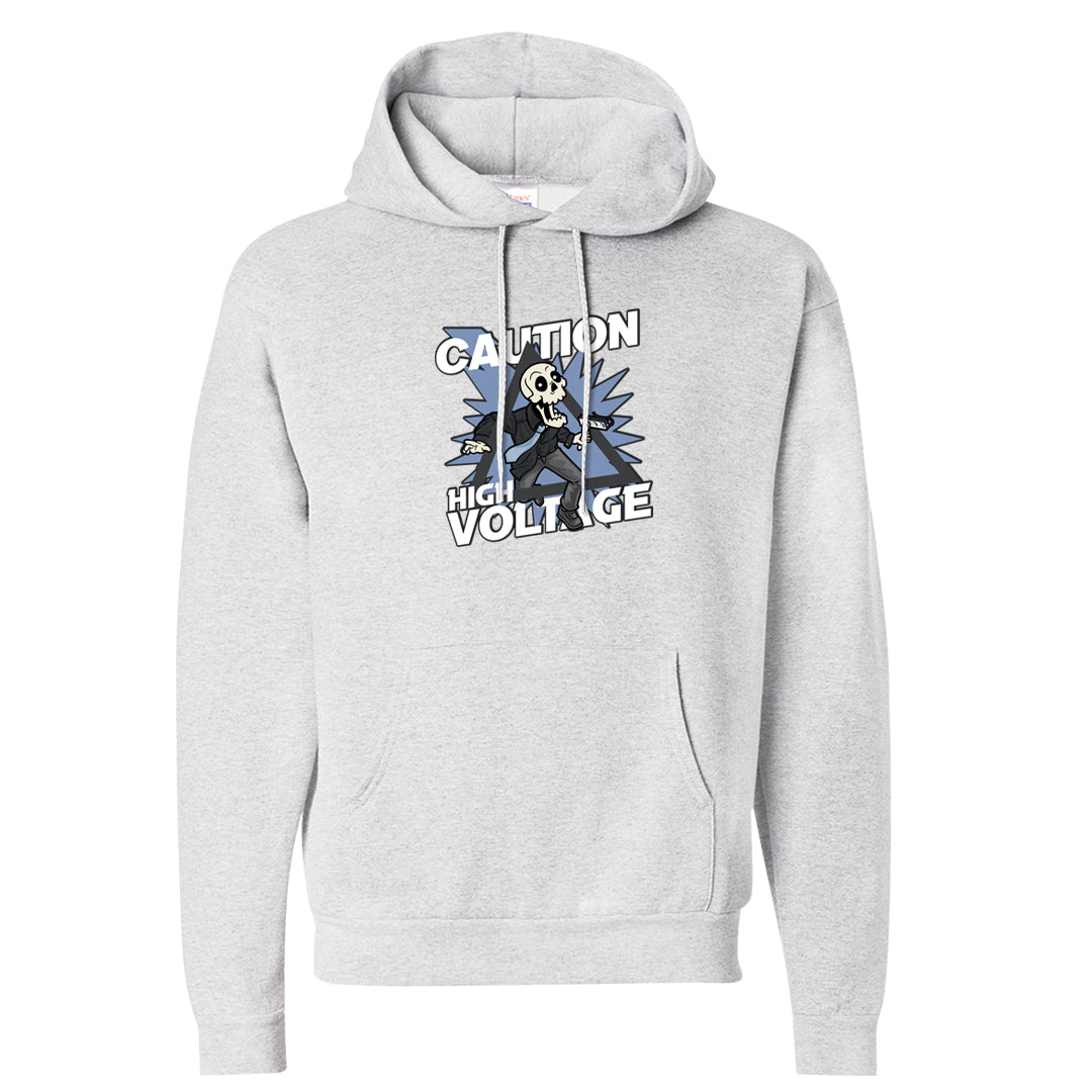 Cool Grey 6s Hoodie | Caution High Voltage, Ash