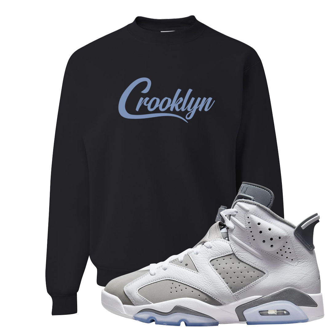 Cool Grey 6s Crewneck Sweatshirt | Crooklyn, Black