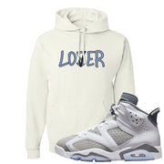 Cool Grey 6s Hoodie | Lover, White