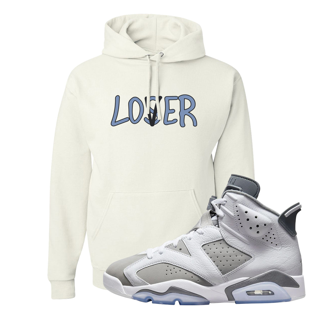 Cool Grey 6s Hoodie | Lover, White