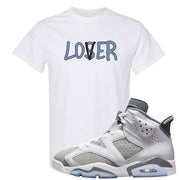 Cool Grey 6s T Shirt | Lover, White