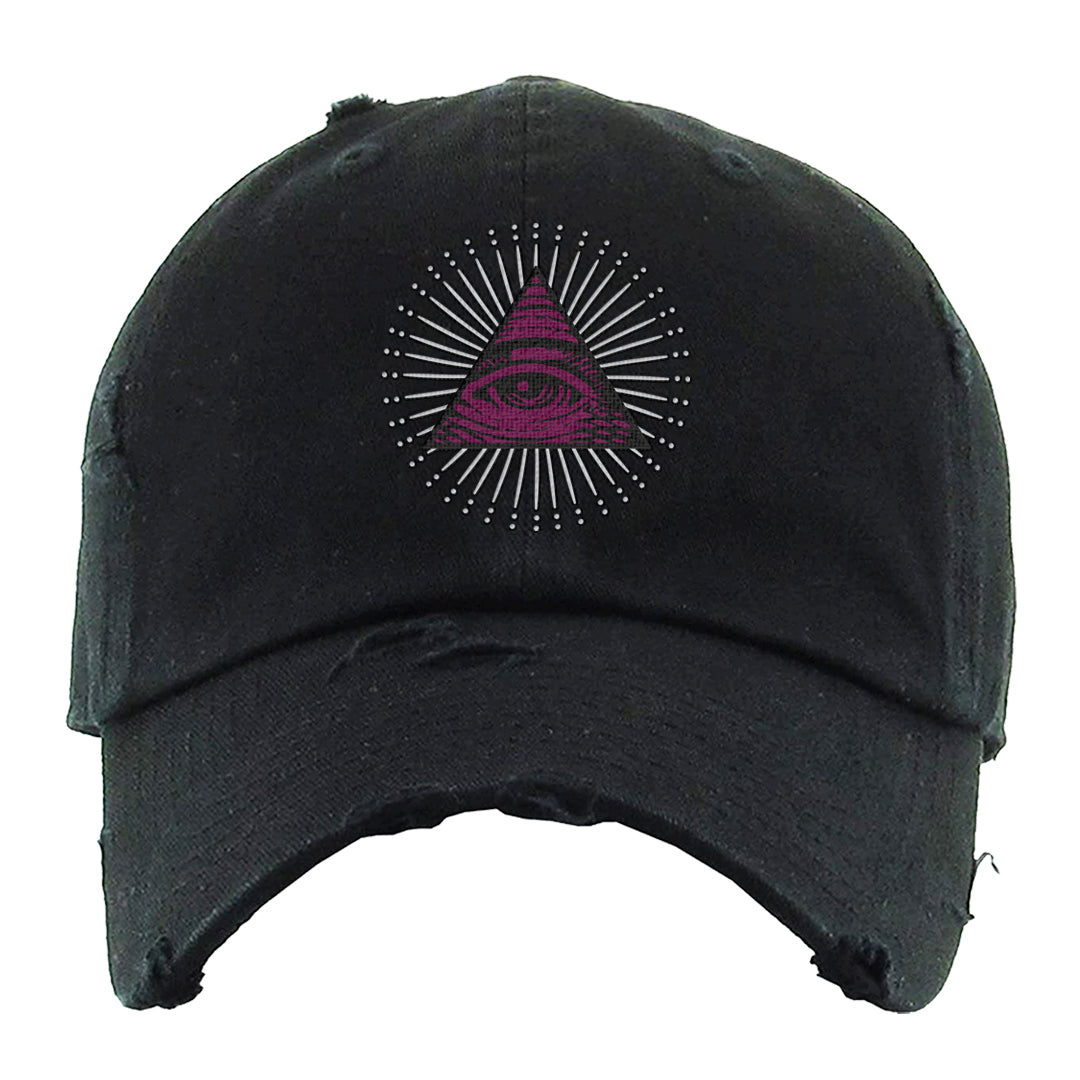 Golf NRG 6s Distressed Dad Hat | All Seeing Eye, Black