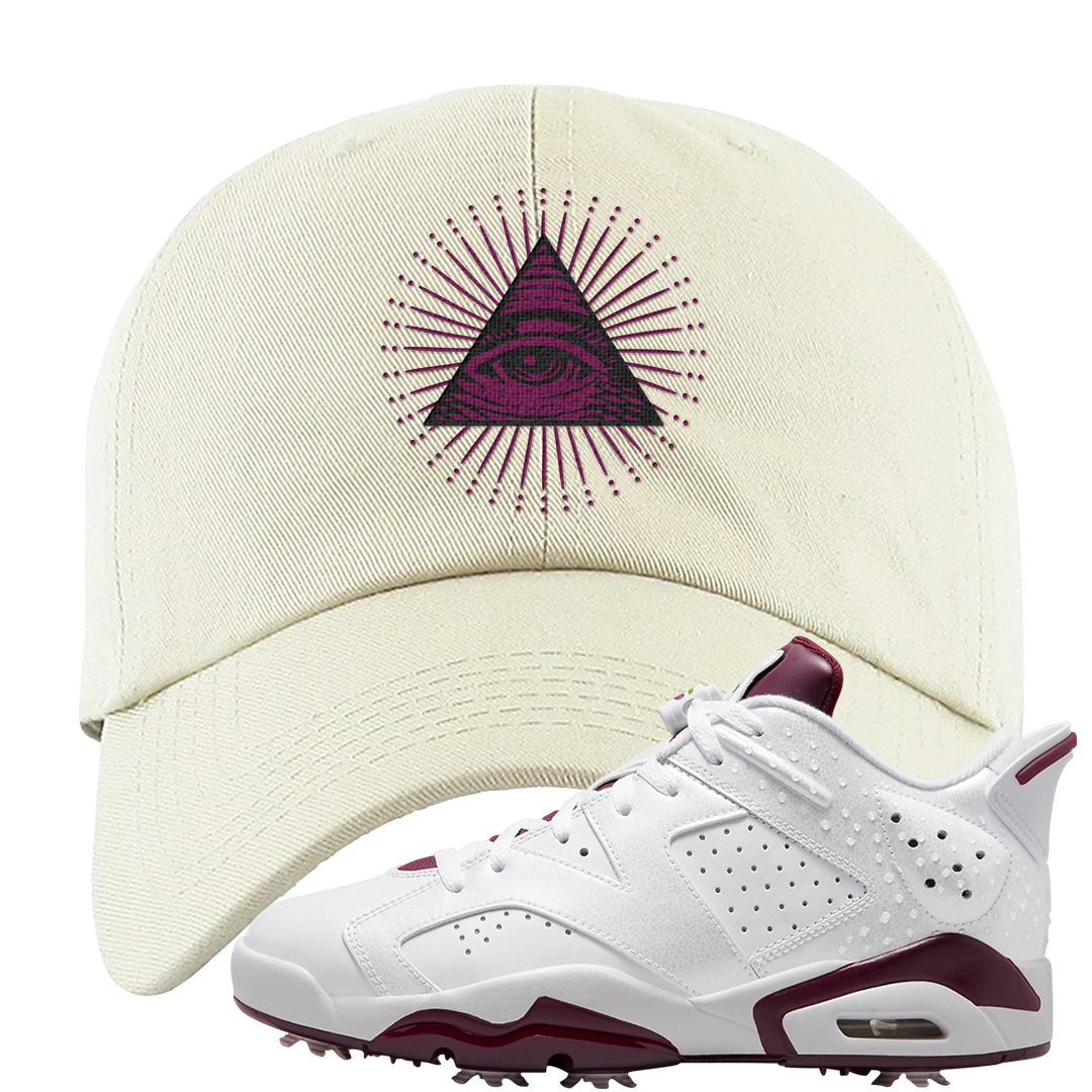 Golf NRG 6s Dad Hat | All Seeing Eye, White