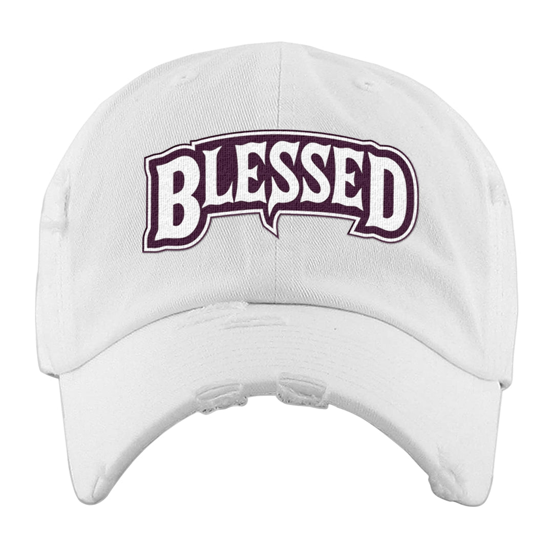 Golf NRG 6s Distressed Dad Hat | Blessed Arch, White