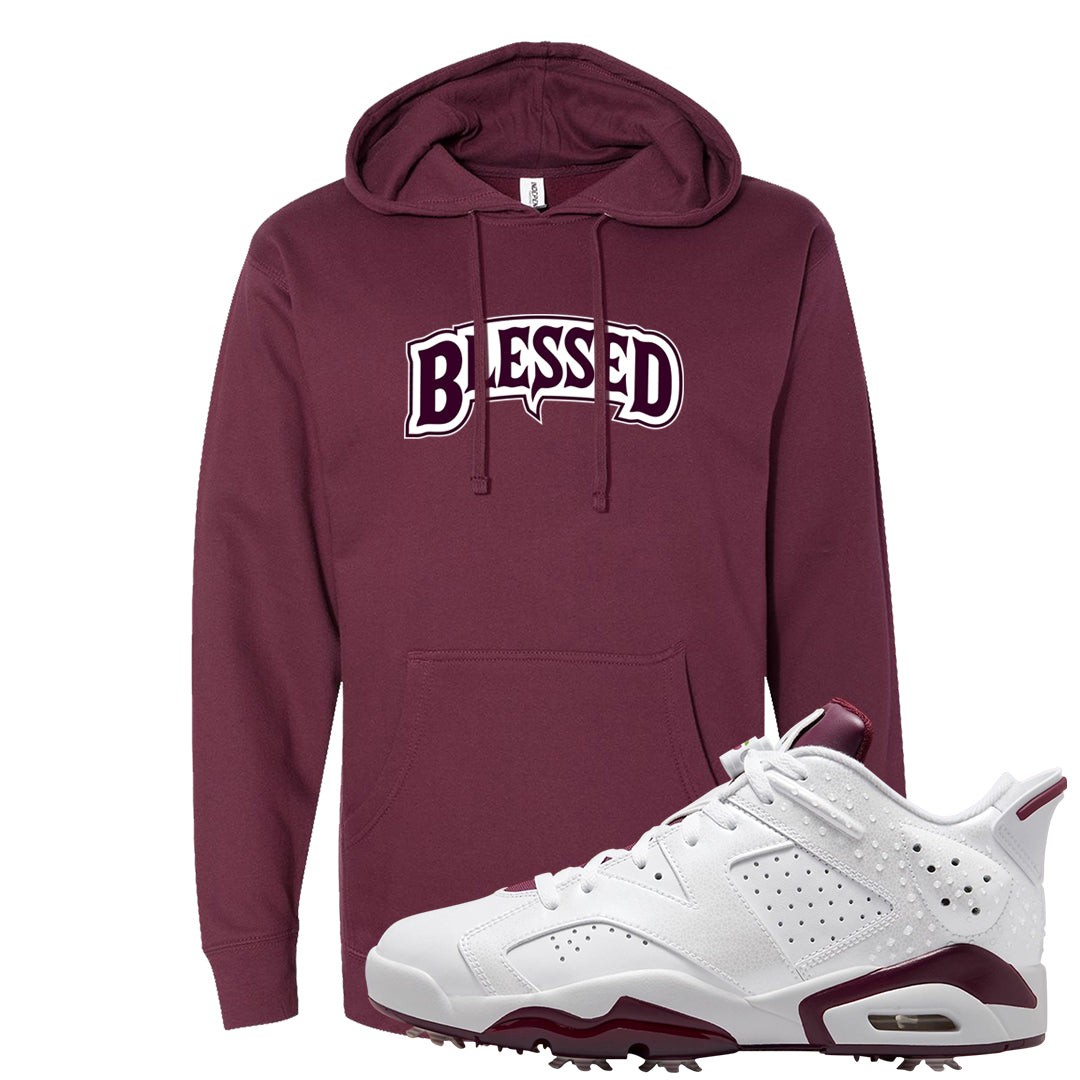 Golf NRG 6s Hoodie | Blessed Arch, Maroon
