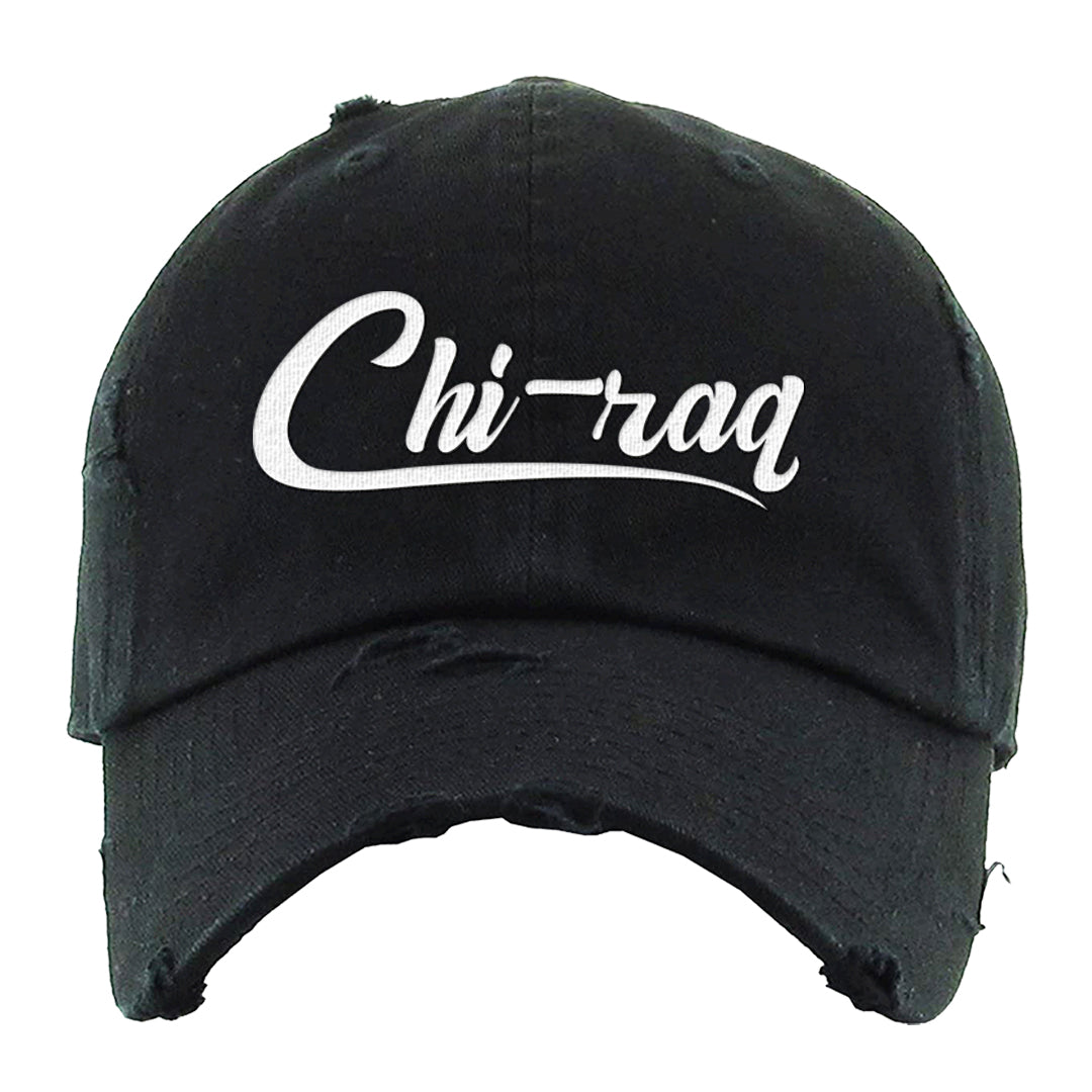 Golf NRG 6s Distressed Dad Hat | Chiraq, Black