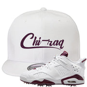 Golf NRG 6s Snapback Hat | Chiraq, White