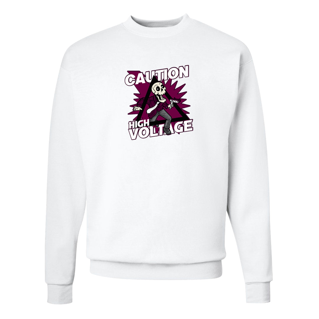 Golf NRG 6s Crewneck Sweatshirt | Caution High Voltage, White