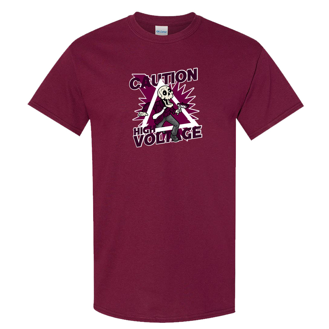 Golf NRG 6s T Shirt | Caution High Voltage, Maroon