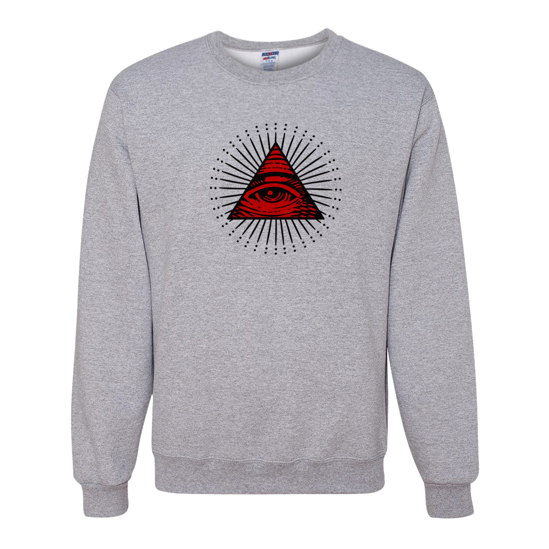 Rings 6s Crewneck Sweatshirt | All Seeing Eye, Ash