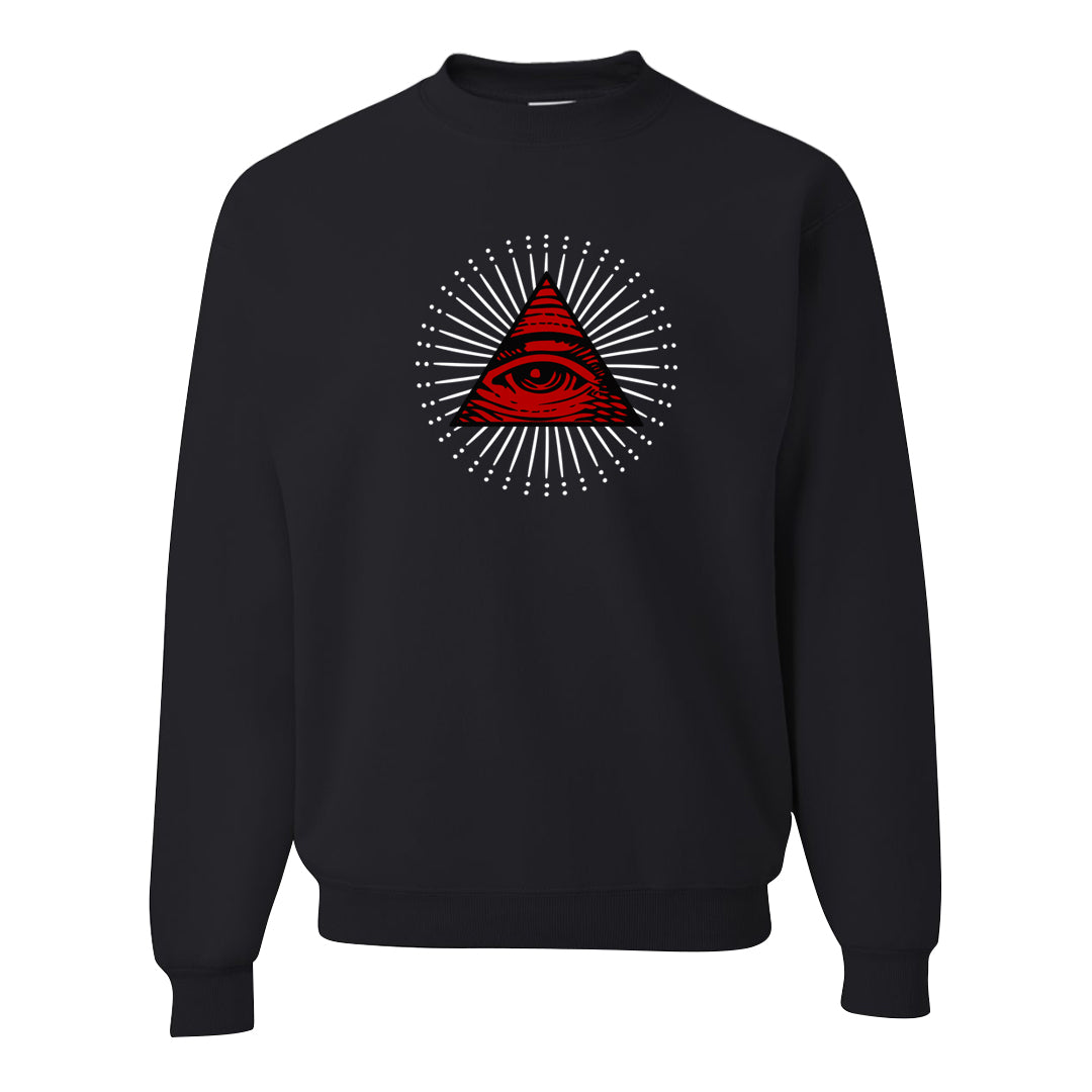 Rings 6s Crewneck Sweatshirt | All Seeing Eye, Black